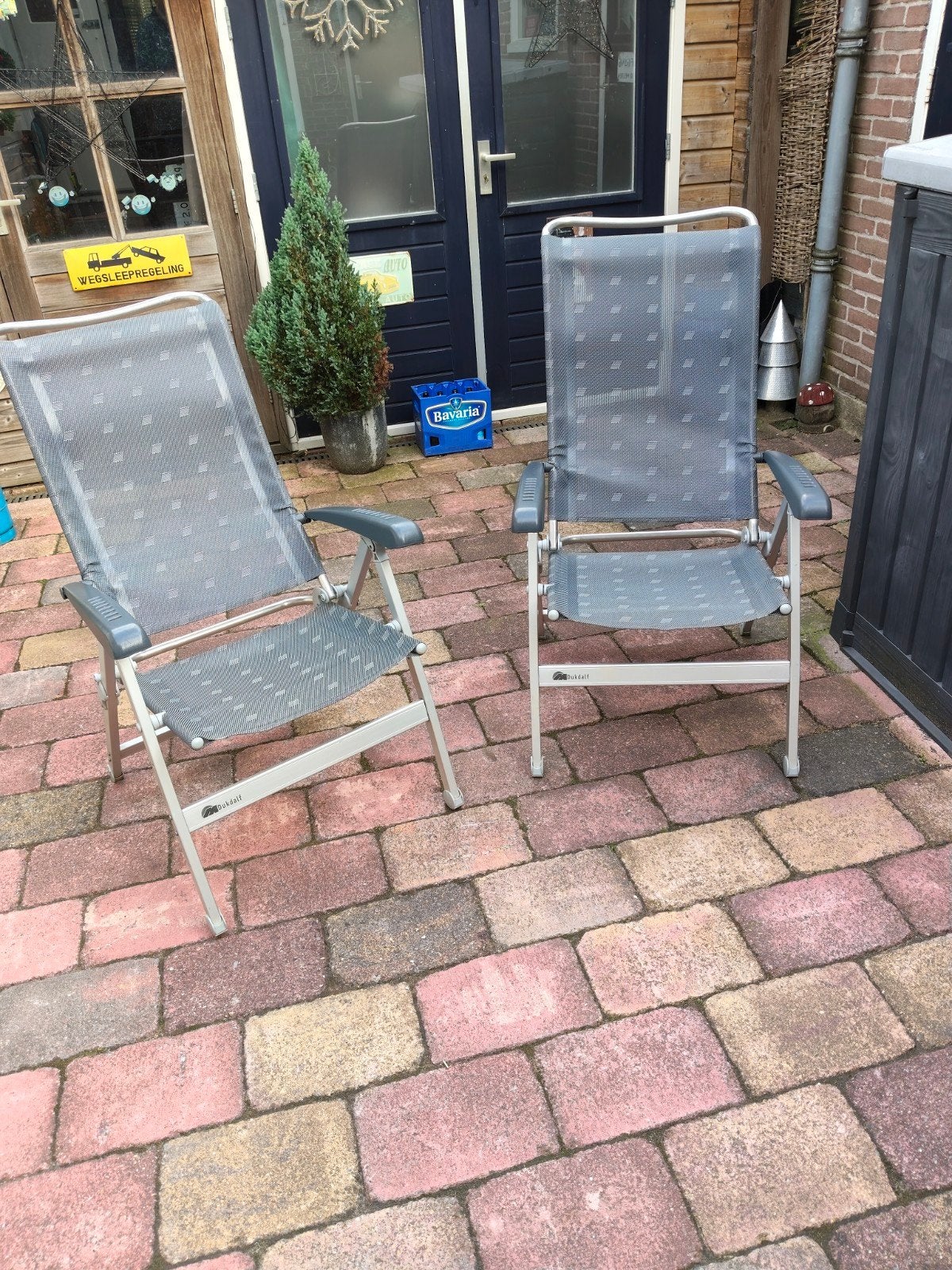 dukdalf Cha Cha camping stoelen, Caravans en Kamperen, Kampeermeubelen, Ophalen, Gebruikt, Campingstoel