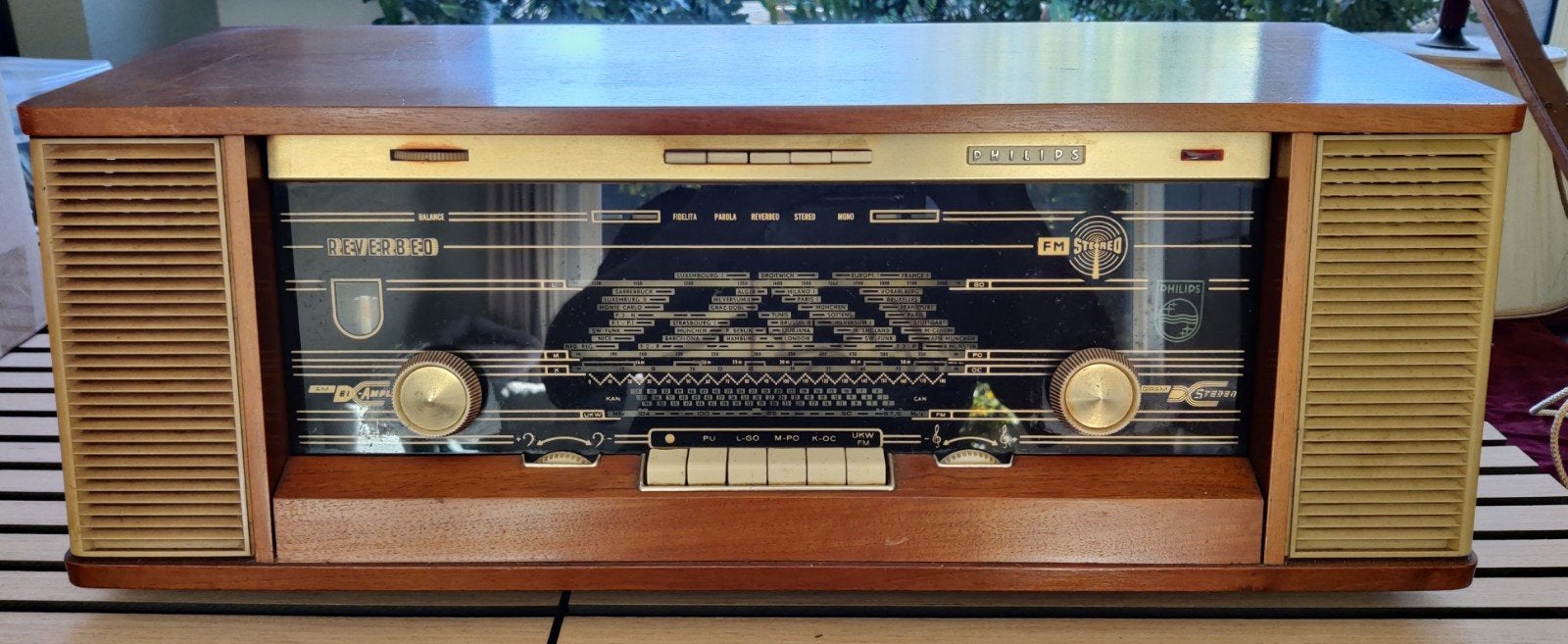 Philips B7X43A Reverbeo Bi-Ampli buizenradio, Audio, Tv en Foto, Radio's, Ophalen, Gebruikt, Radio
