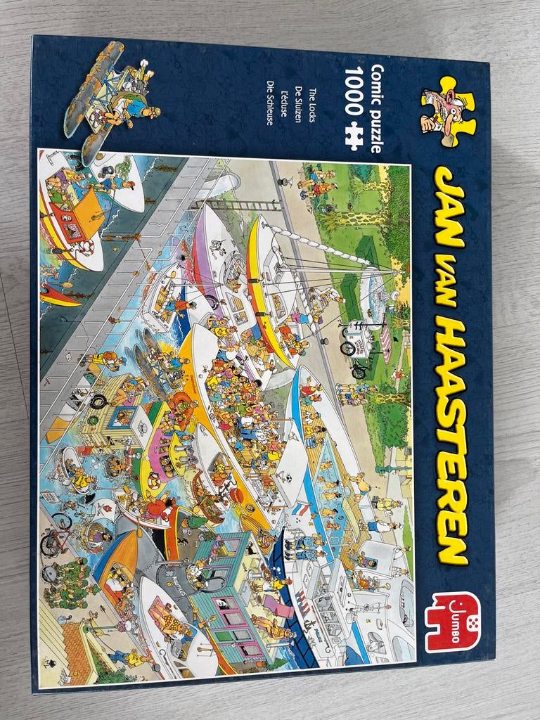 Jan van Haasteren  De Sluizen 1000 stukjes, Ophalen, 500 t/m 1500 stukjes, Gebruikt, Legpuzzel