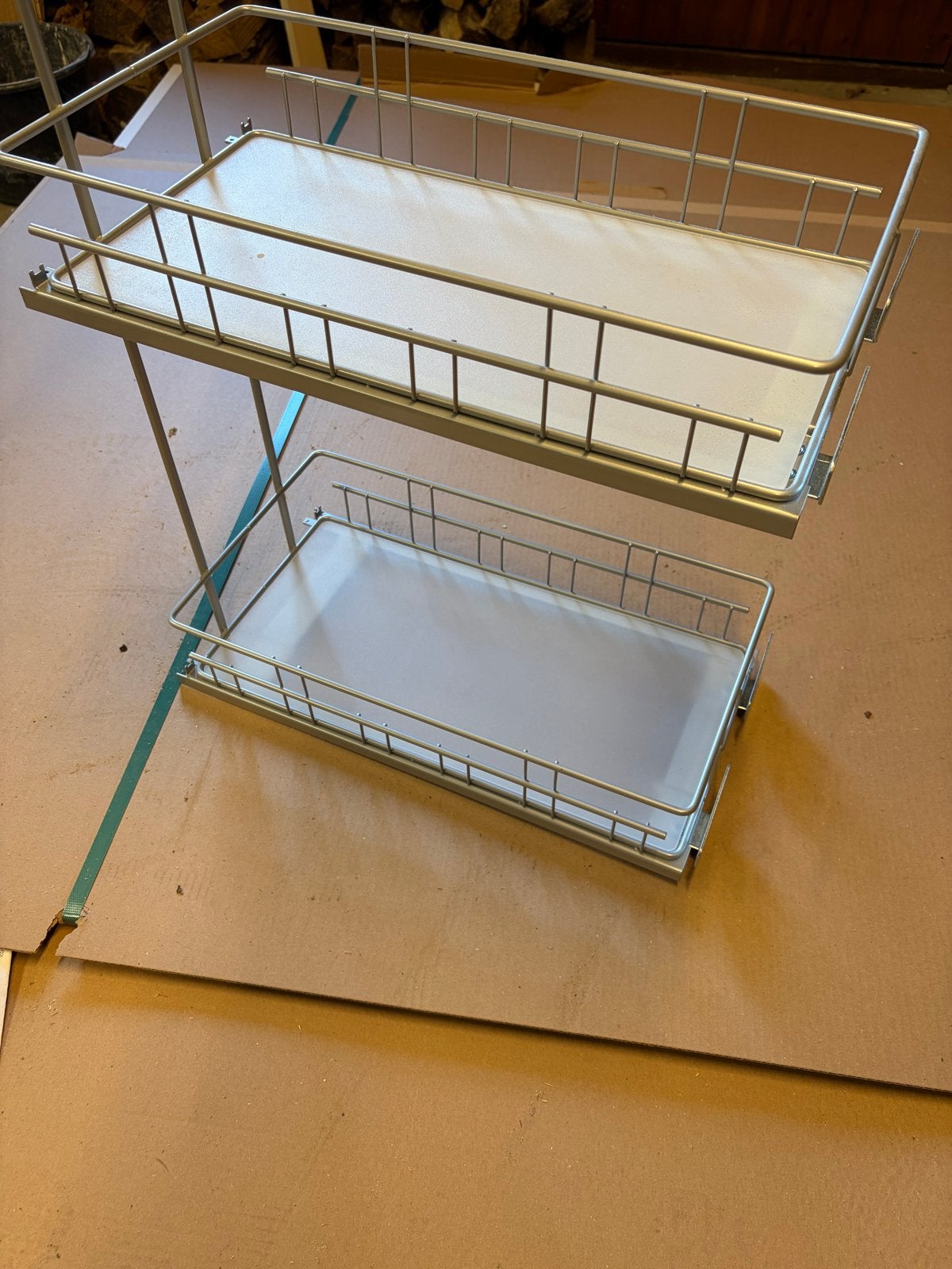 Uittrekbaar keukenrek voor kast, 2 niveaus, metaal, Ophalen, Overige typen, Metaal, Overige merken