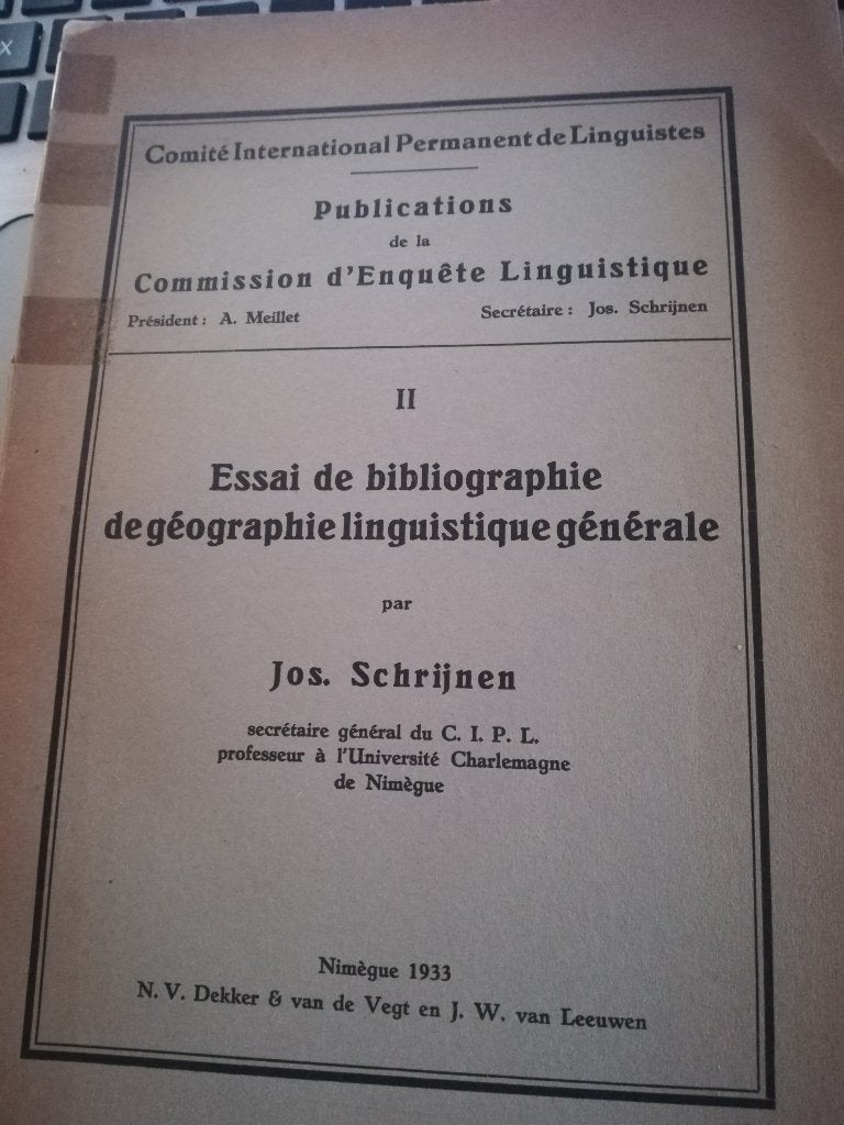 Essai bibliographie de géographie linguistique générale, Ophalen of Verzenden, Gelezen, Geesteswetenschap