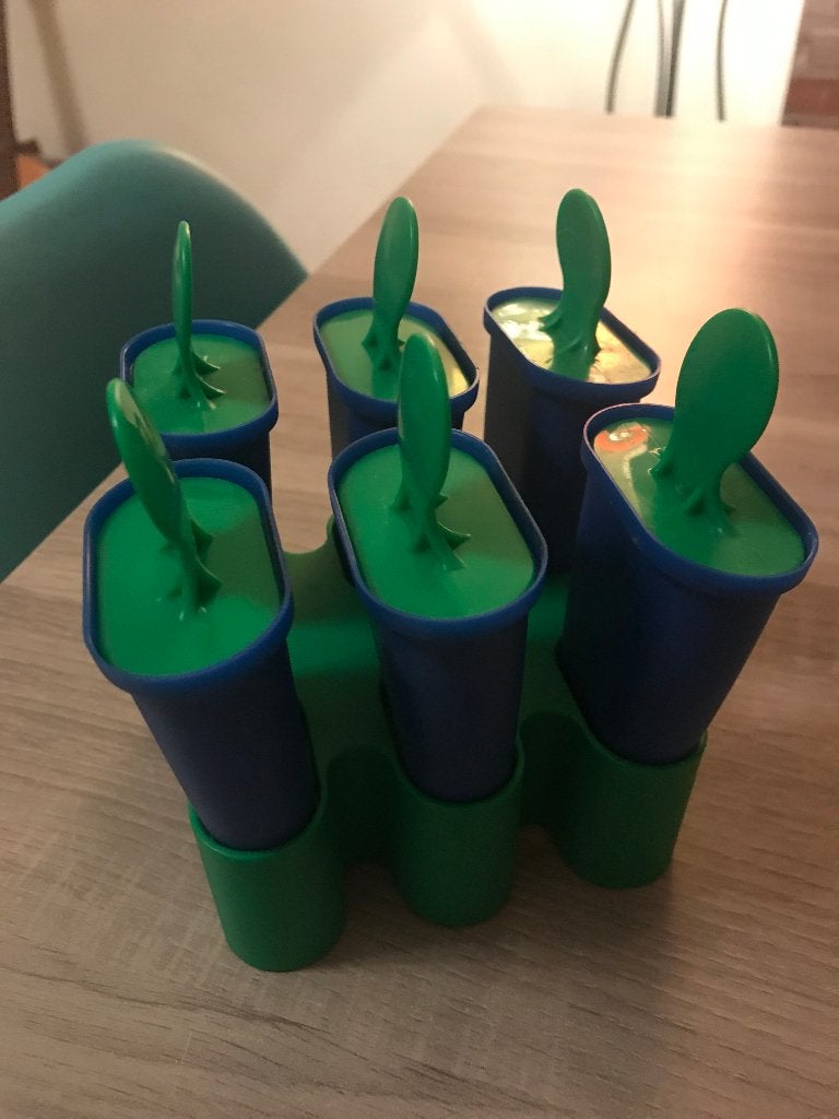 Ijsvormpjes 6 stuks blauw groen, zelf ijsjes maken, Kunststof, Nieuw, Ophalen of Verzenden, Overige typen