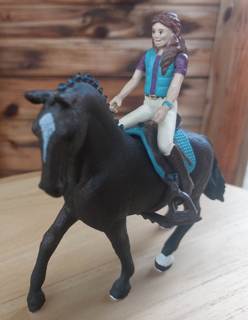 Schleich paard met ruiter nr 1, Ophalen of Verzenden, Zo goed als nieuw