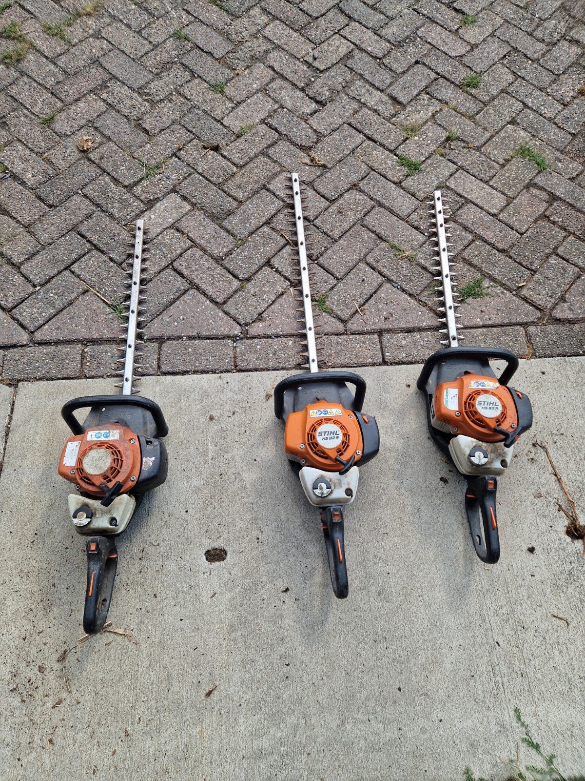 3x Stihl HS 82 R Heggenschaar, Ophalen, Gebruikt, Benzine, Stihl