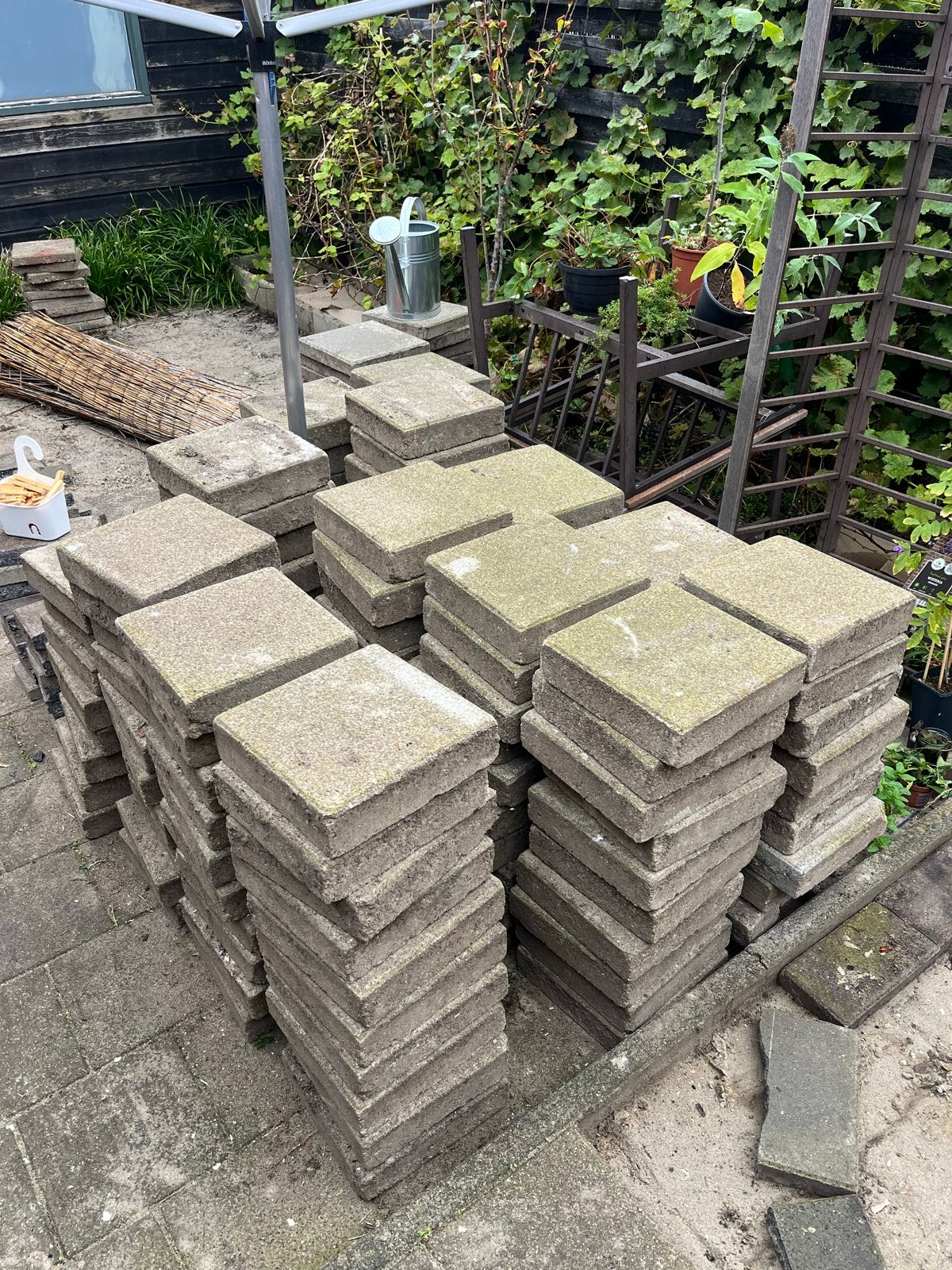 Tegels 30x30x8 cm, Ophalen, Gebruikt, 10 m² of meer, Beton