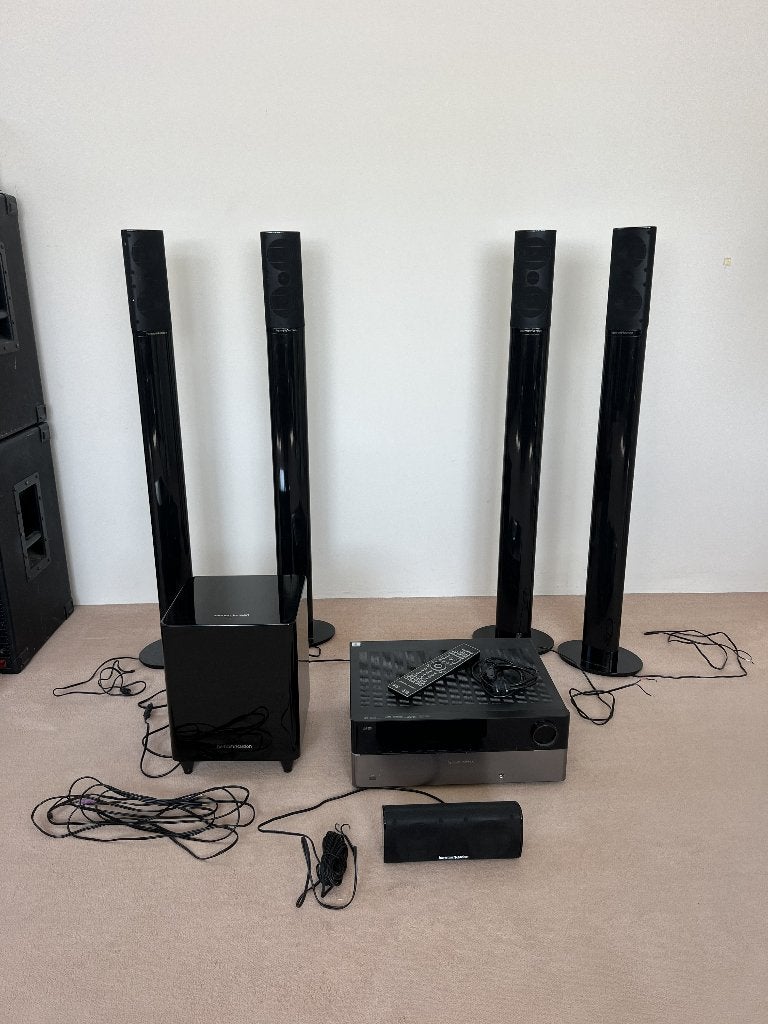 Harman/Kardon AVR 265 + Complete 5.1 Speakerset, Gebruikt, 70 watt of meer, 5.1-systeem, Overige spelers