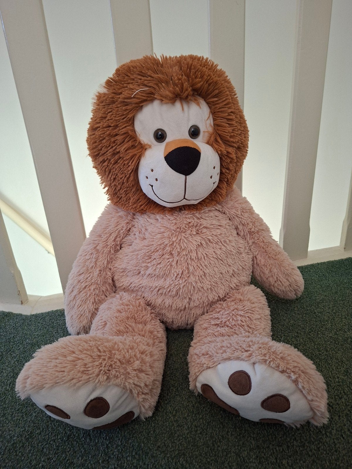 Grote zachte knuffelleeuw, Kinderen en Baby's, Ophalen, Zo goed als nieuw, Middelgroot (20 tot 80 cm), Leeuw