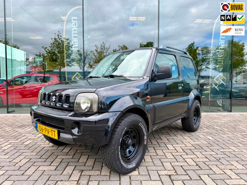 Suzuki Jimny 1.3 JLX 4x4, Airco, NAP, Auto's, Suzuki, Zwart, 4 stoelen, Zwart, Bedrijf