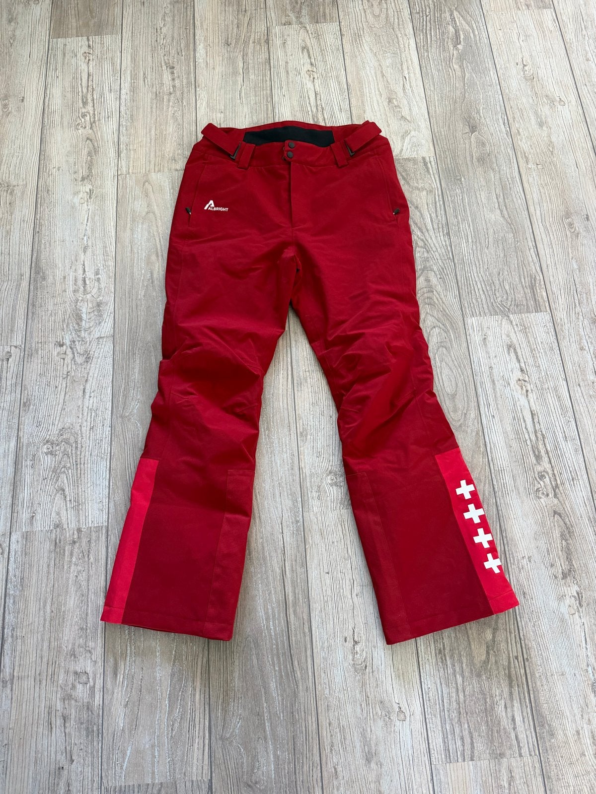 Albright Skibroek Rood Maat L, Kleding | Dames, Wintersportkleding, Ophalen, Zo goed als nieuw, Maat 42/44 (L), Broek