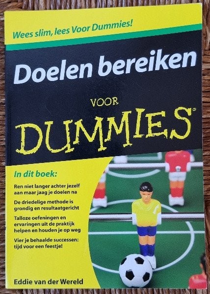 Doelen bereiken voor Dummies - Eddie van der Wereld - IGST, Boeken, Advies, Hulp en Training, Ophalen of Verzenden, Gelezen, Eddie van der Wereld