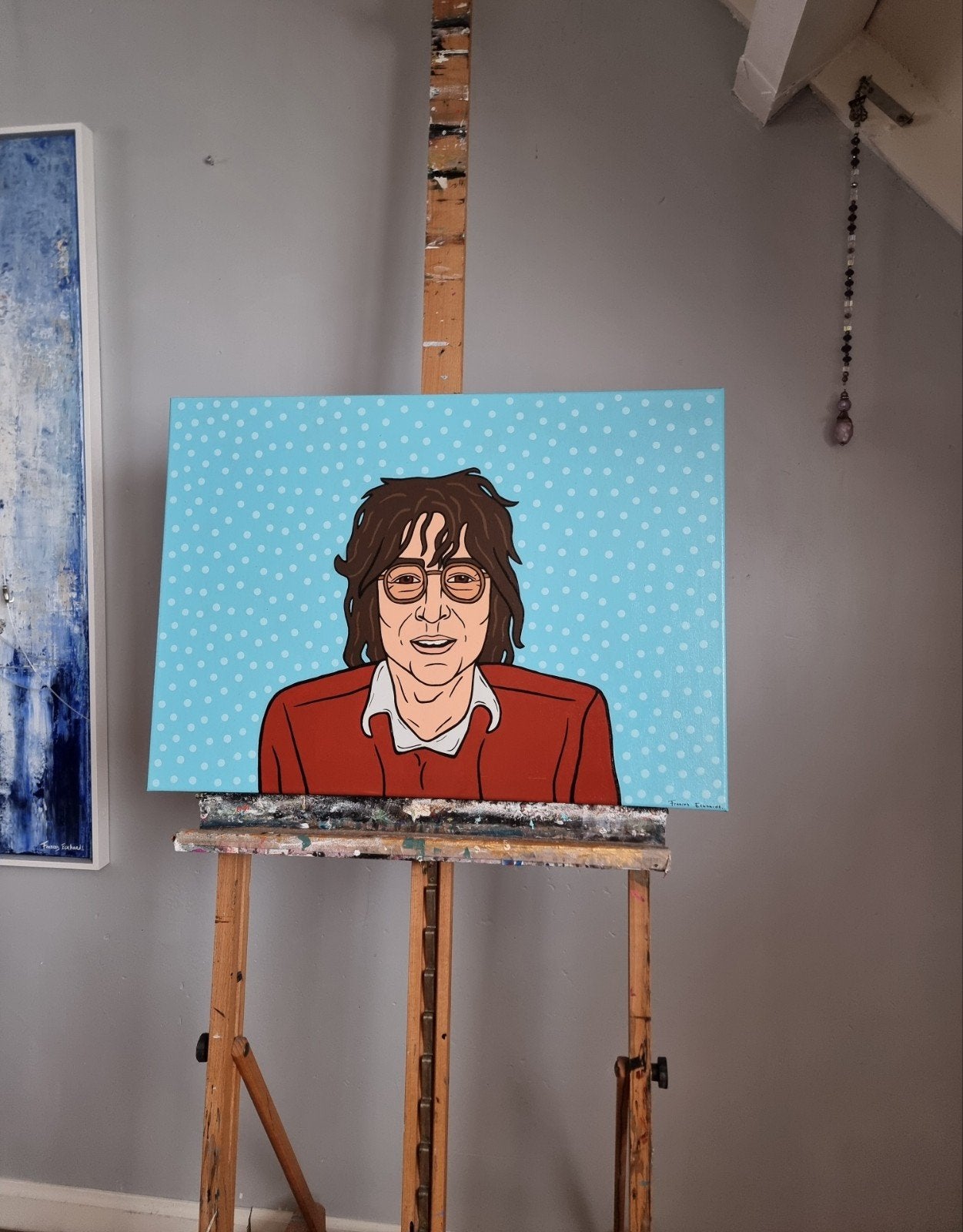 The Beatles John Lennon pop art schilderij 50x70, Ophalen of Verzenden