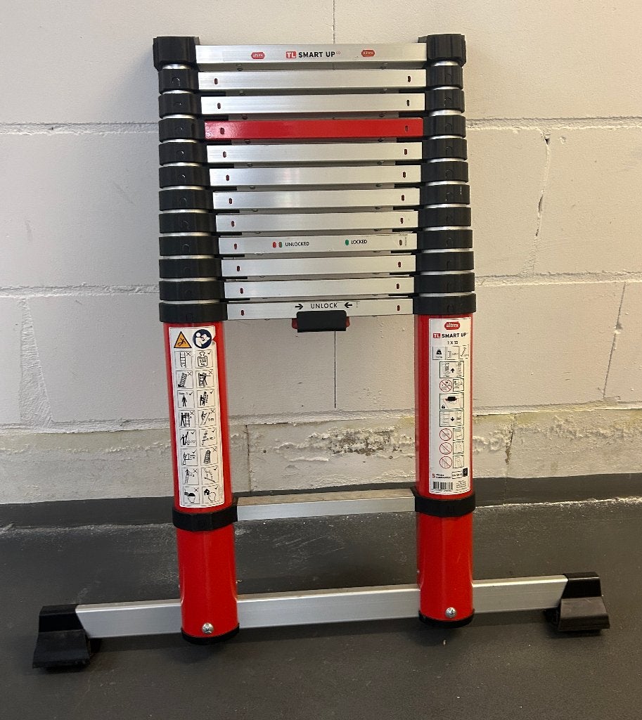 Altrex Telescoopladder SmartUpGo 13 treden (max 475cm hoog), Doe-het-zelf en Verbouw, Ophalen, Zo goed als nieuw, Ladder, Opvouwbaar of Inschuifbaar