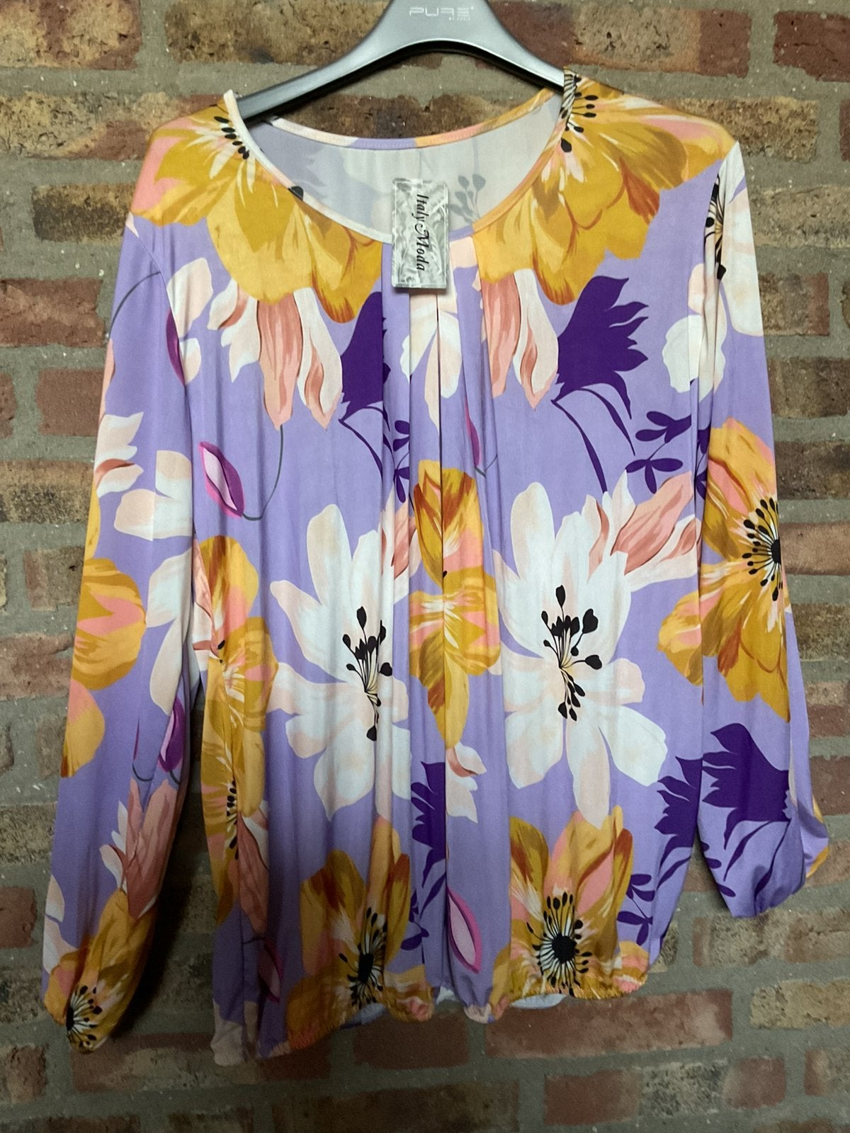 Nieuw! Italy Moda super mooie tuniek, blouson bloemen 46, Ophalen of Verzenden, Nieuw, Maat 46/48 (XL) of groter, Meerkleurig