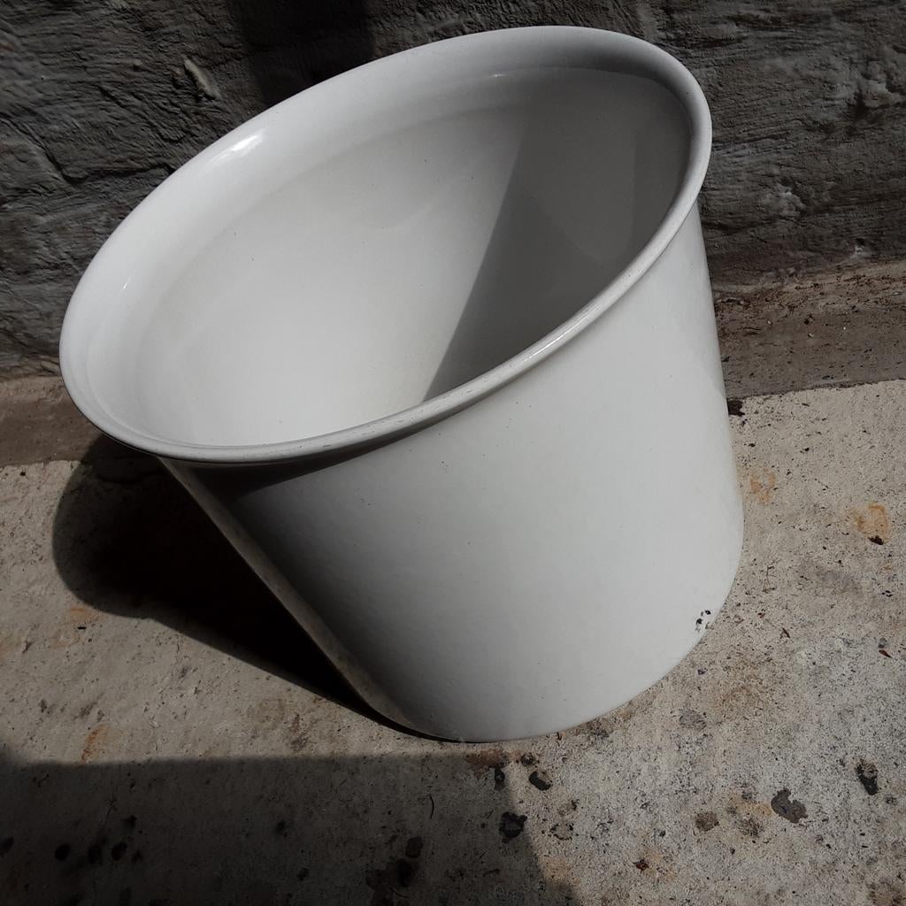 Grote bloempot, Gebruikt, Rond, Minder dan 40 cm, Aardewerk