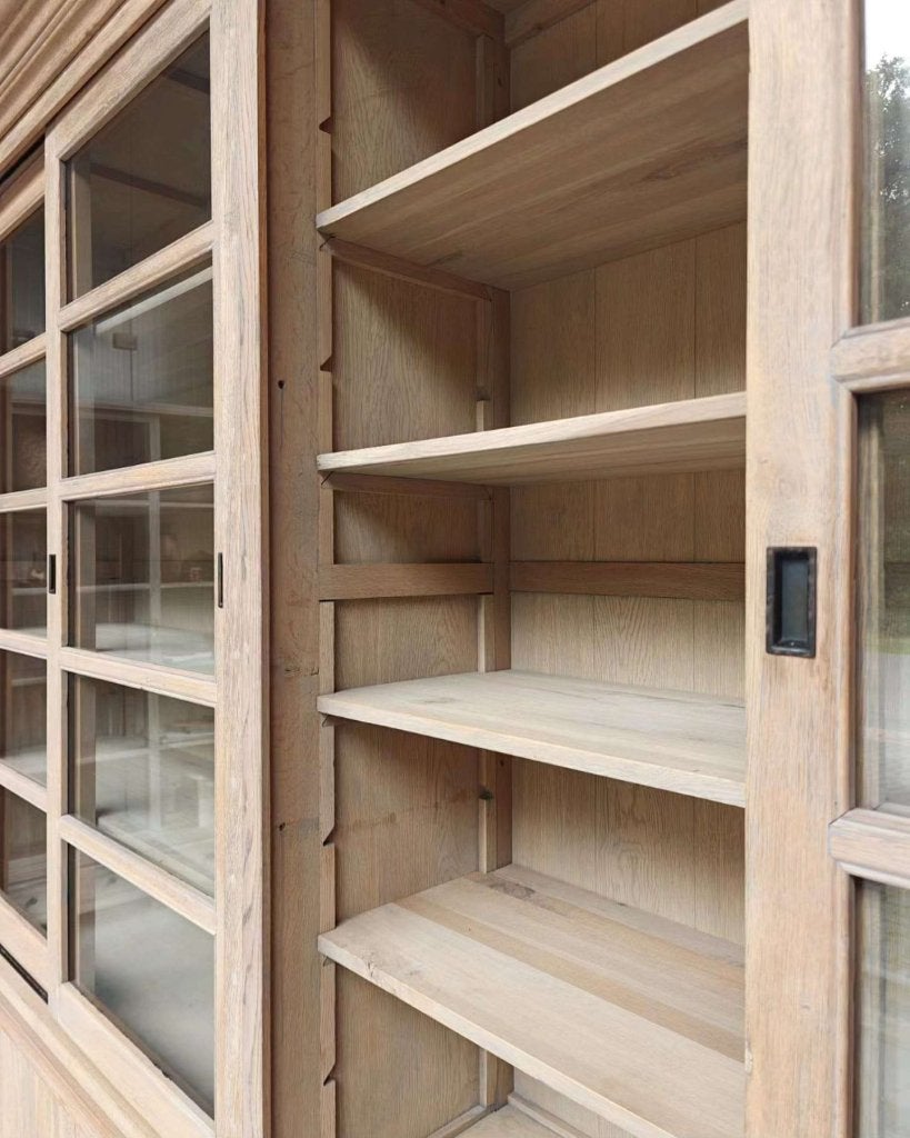 Wauw! Prachtige eikenhouten buffetkast | Vitrinekast #3466, Huis en Inrichting, Gebruikt, -, 200 cm of meer, -