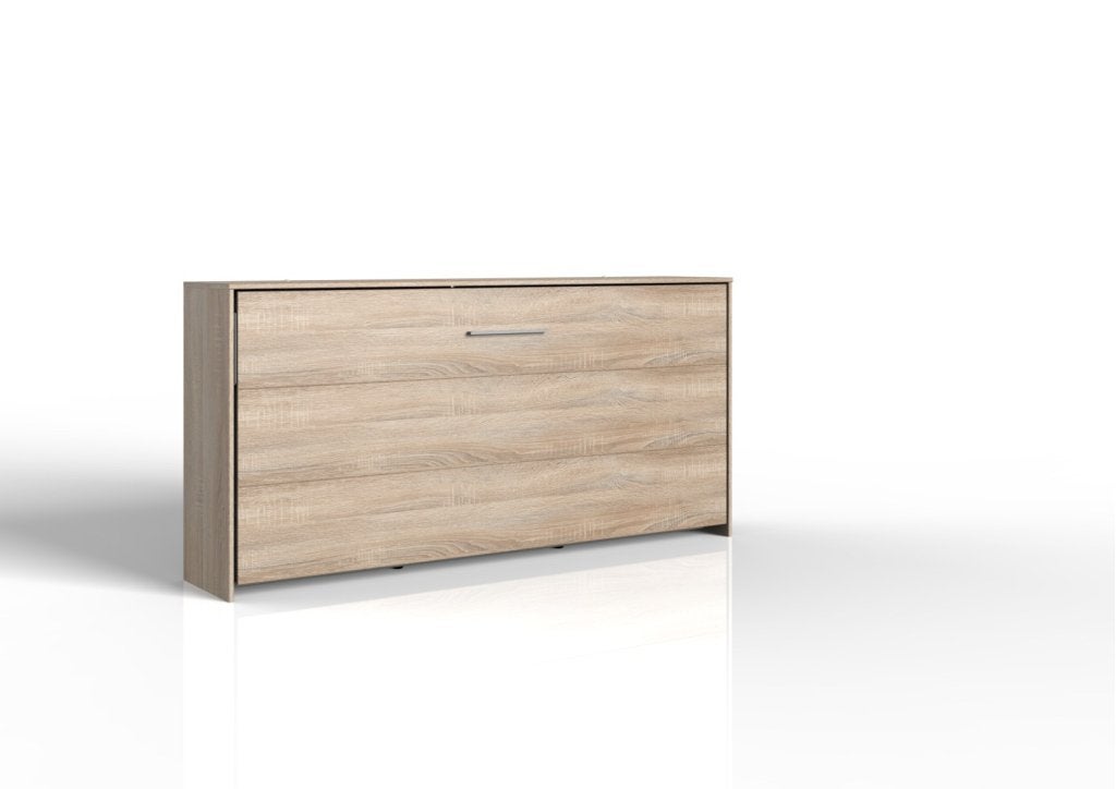 Juist opklapbed horizontaal - 90x200 - Eikenkleur, Niet ingevuld, Niet ingevuld, Niet ingevuld