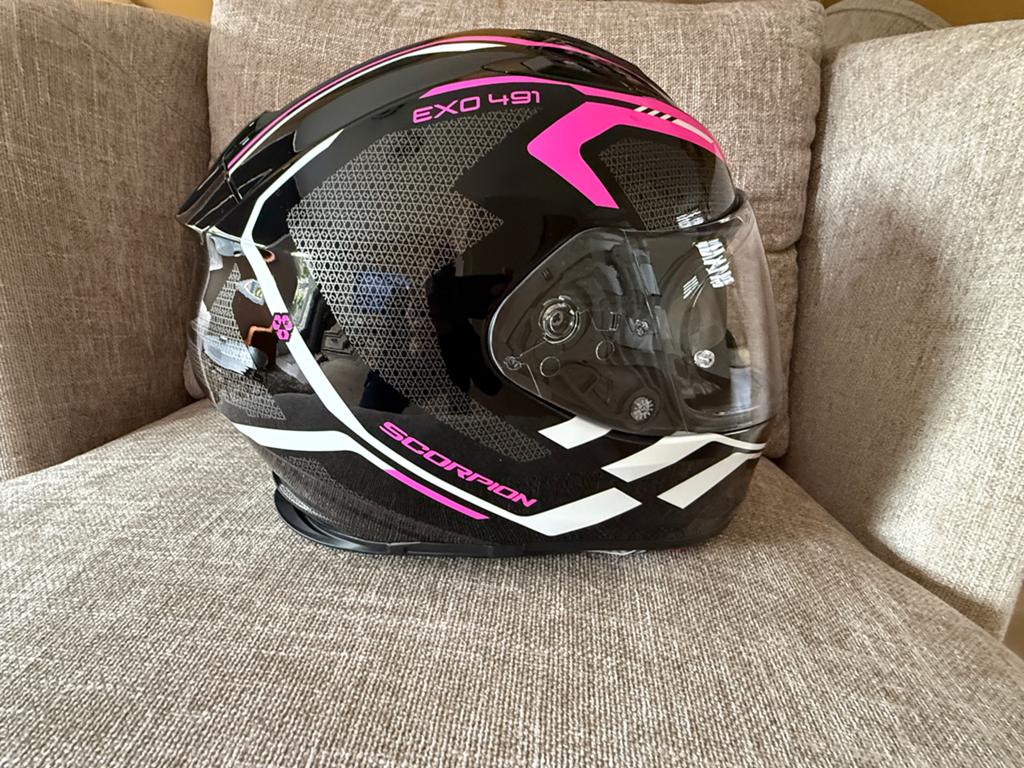 Scorpion EXO-491 Kripta helm kind XXS 52cm + Bluetooth, Overige merken, XXS, Kinderen, Ophalen of Verzenden