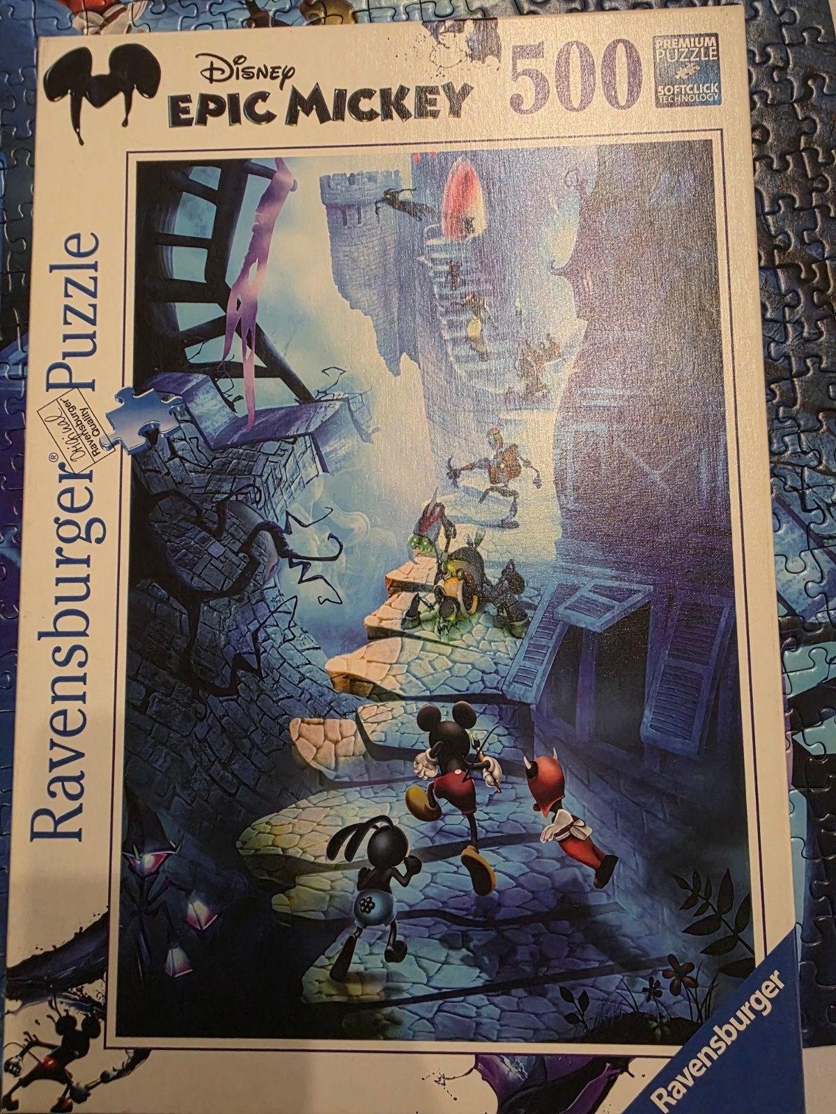 Disney Epic Mickey ravensburger puzzel 500 stukjes, Ophalen of Verzenden, 500 t/m 1500 stukjes, Zo goed als nieuw