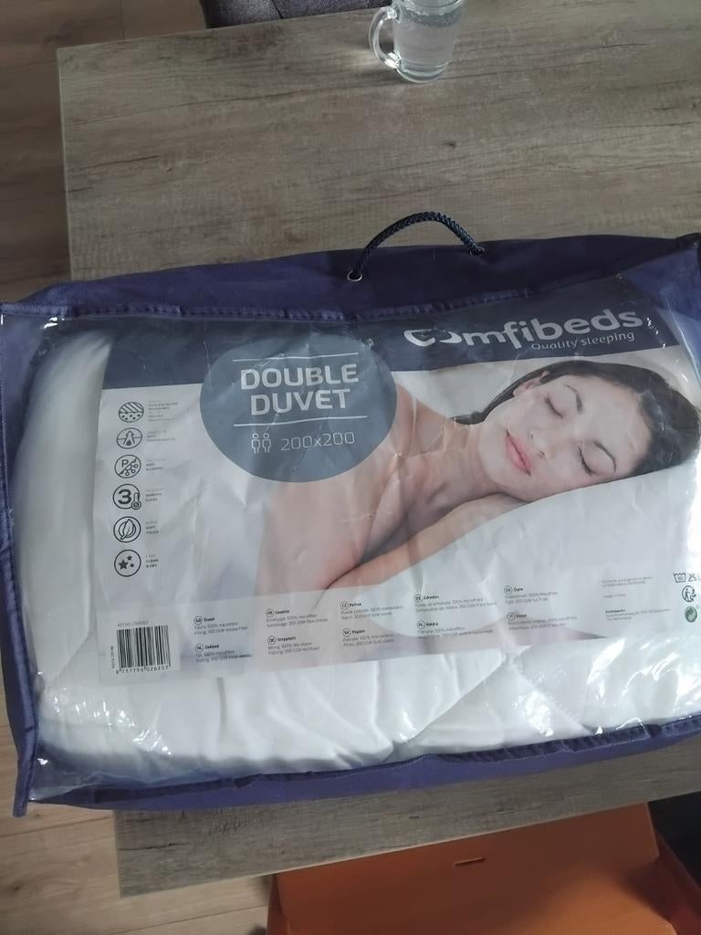 Dekbed zgan 200x200, Ophalen, Wit, Tweepersoons, Deken of Dekbed
