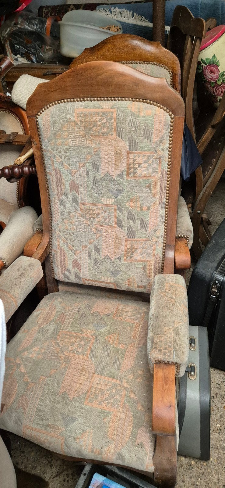 2 Antieke  opa stoelen, Antiek en Kunst, Ophalen