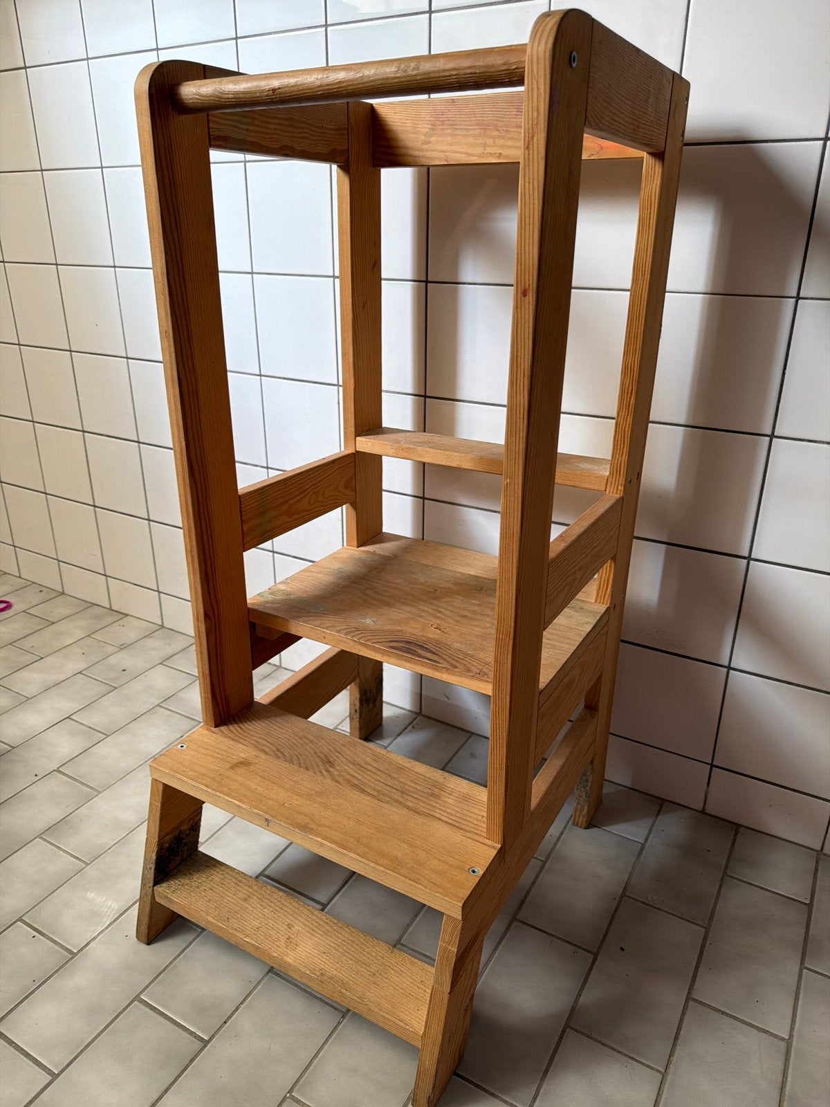 Houten leertoren Montessori / keukenhulp voor kinderen, Ophalen of Verzenden, Gebruikt, Overige typen