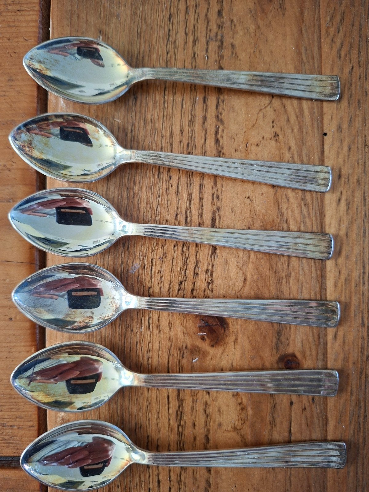 Vintage verzilverde koffielepels en gebaksvorkjes, Antiek en Kunst, Ophalen of Verzenden