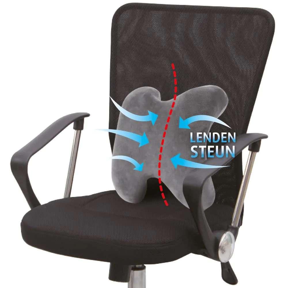 Ergonomisch rugkussen, Ophalen of Verzenden, Nieuw, Grijs, Overige vormen