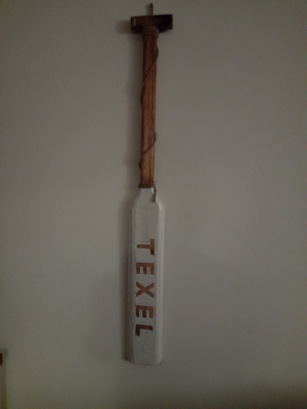 Texel decoratie roeispaan van hout, Huis en Inrichting, Ophalen