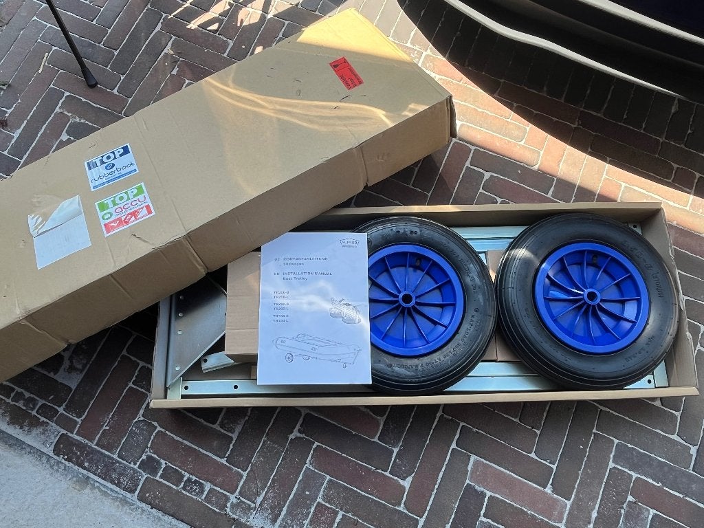 Opvouwbare hand trailer voor rubberboot. NIEUW in doos, Ophalen, Nieuw, Overige typen