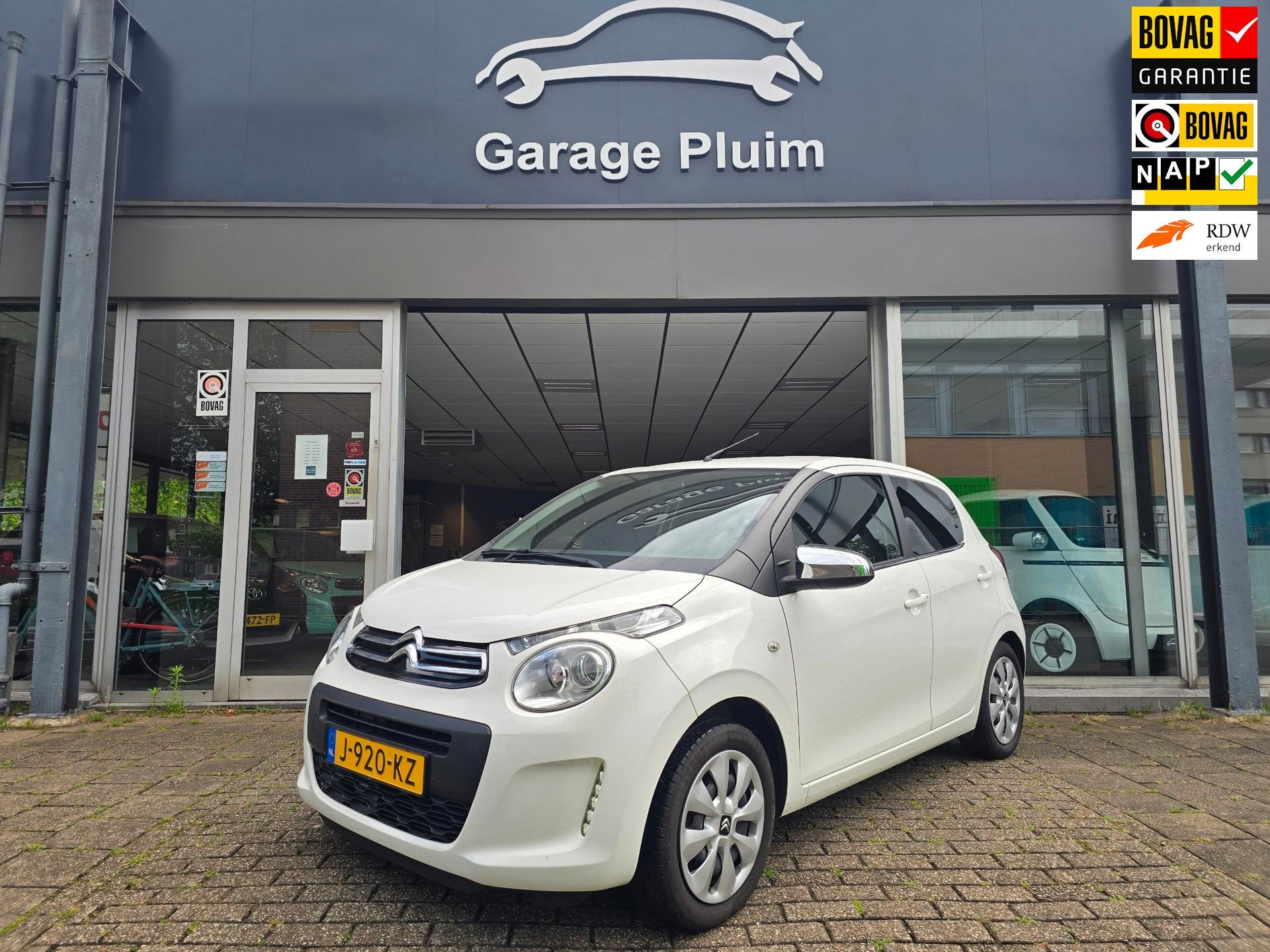 Citroen C1 Citroen C1 1.0 VTi Feel Airco/Bluetooth, Auto's, Gebruikt, 4 stoelen, C1, Wit