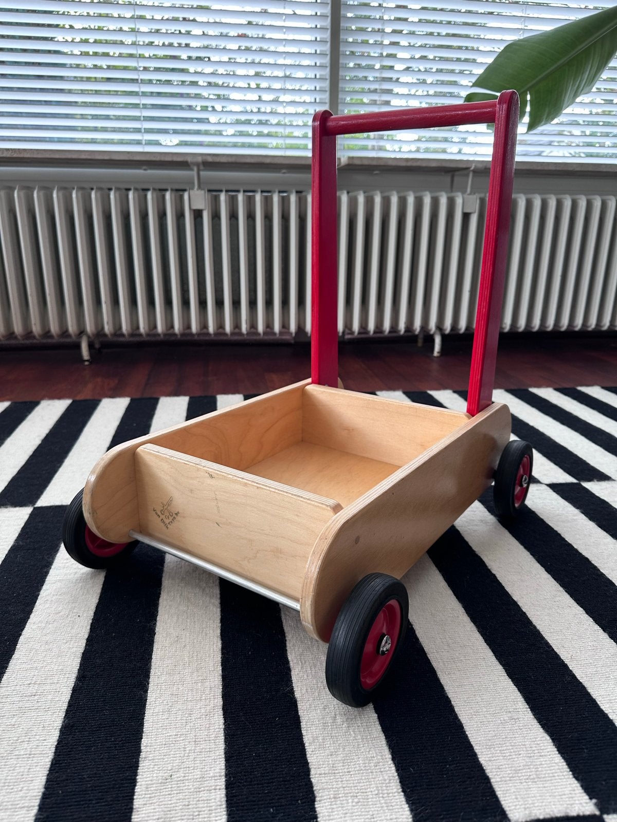 Van Dijk Toys Houten loopwagen, Ophalen, Gebruikt, Overige typen, Met wieltjes