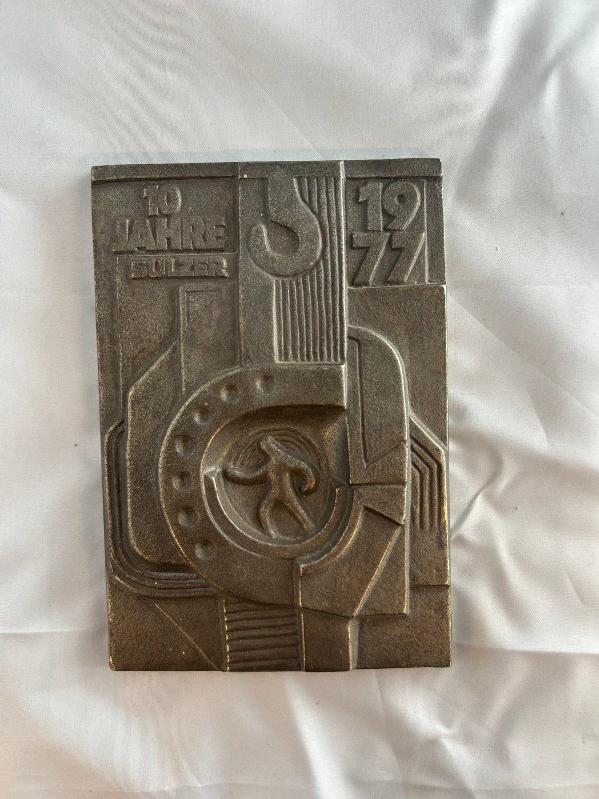 Vintage Plaquette Sulzer jaren 70, Ophalen of Verzenden