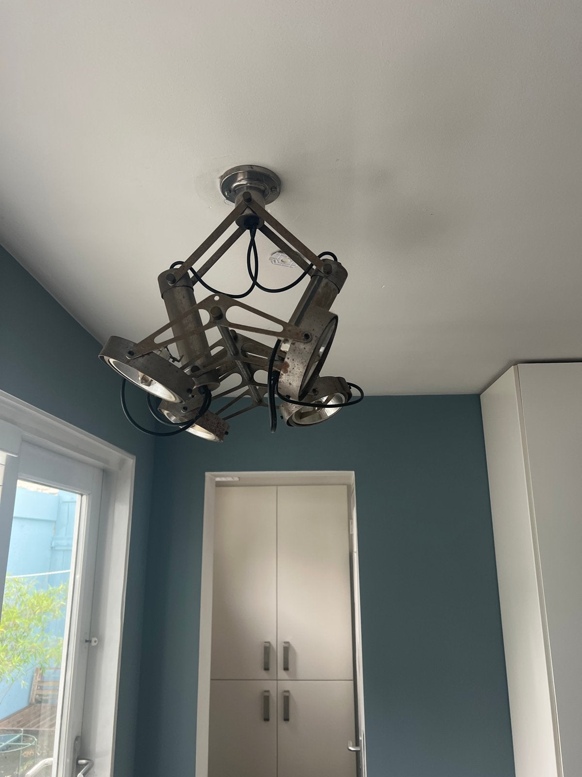 Modular nomad Industriële plafondlamp met verstelbare spots, Ophalen