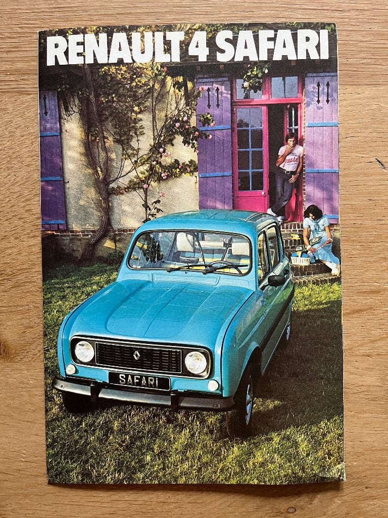 Folder Brochure Renault 4 Safari 1976, Ophalen of Verzenden, Zo goed als nieuw, Renault