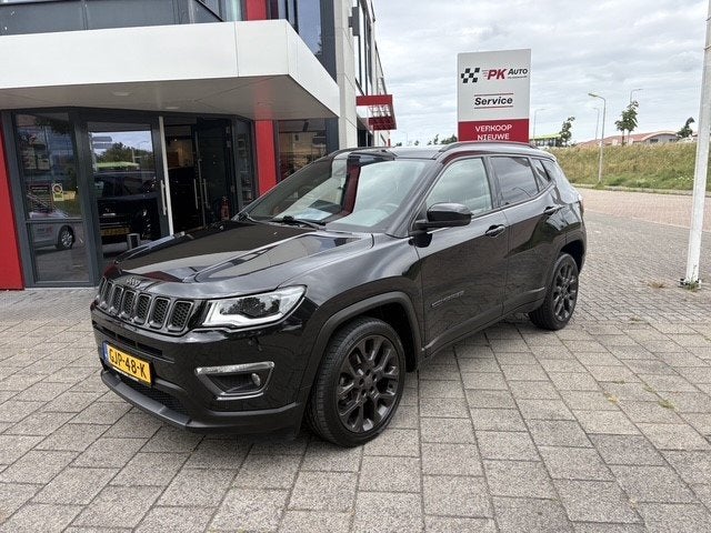 Jeep Compass 1.3T S | Navi | Pano | Cruise | Leer | 77.981 k, Auto's, Jeep, 12 maanden, 4 cilinders, Zwart, Bedrijf