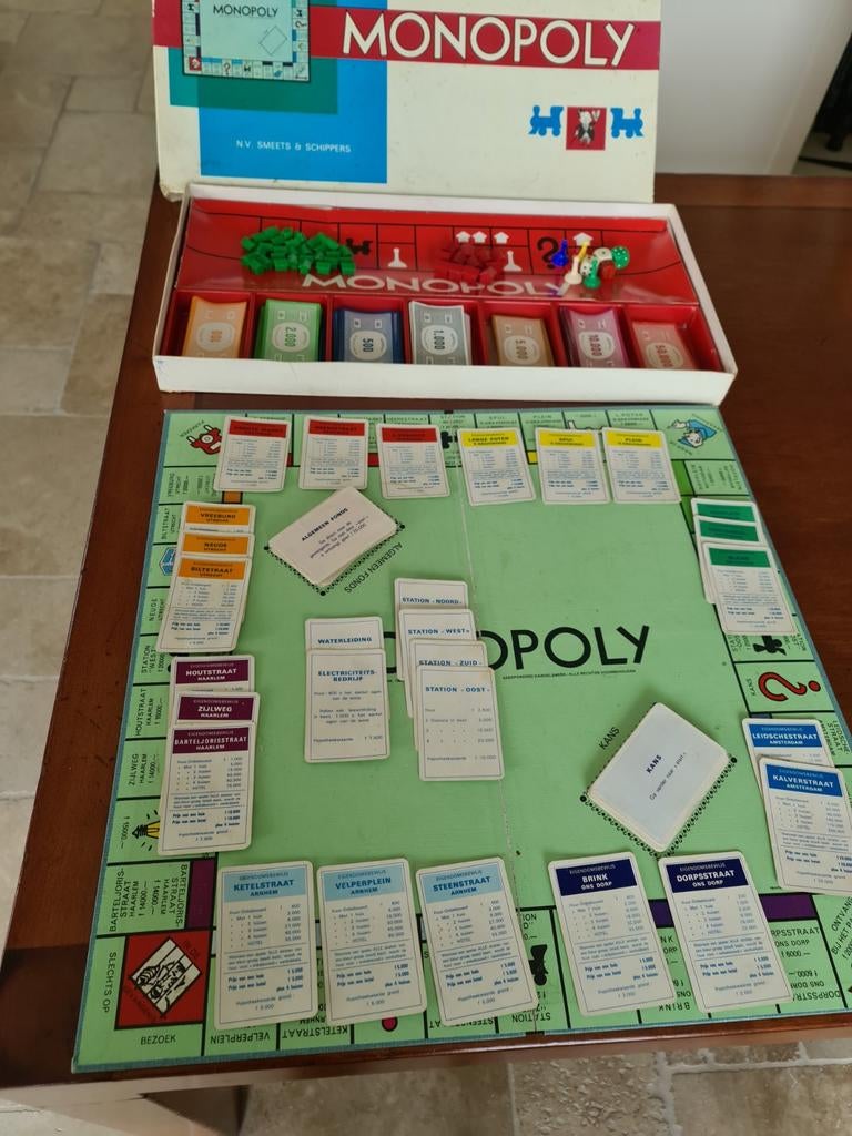 Vintage Monopoly in Guldens - Compleet en Mooie Staat, Vijf spelers of meer, Ophalen of Verzenden, Zo goed als nieuw, Parker Brothers
