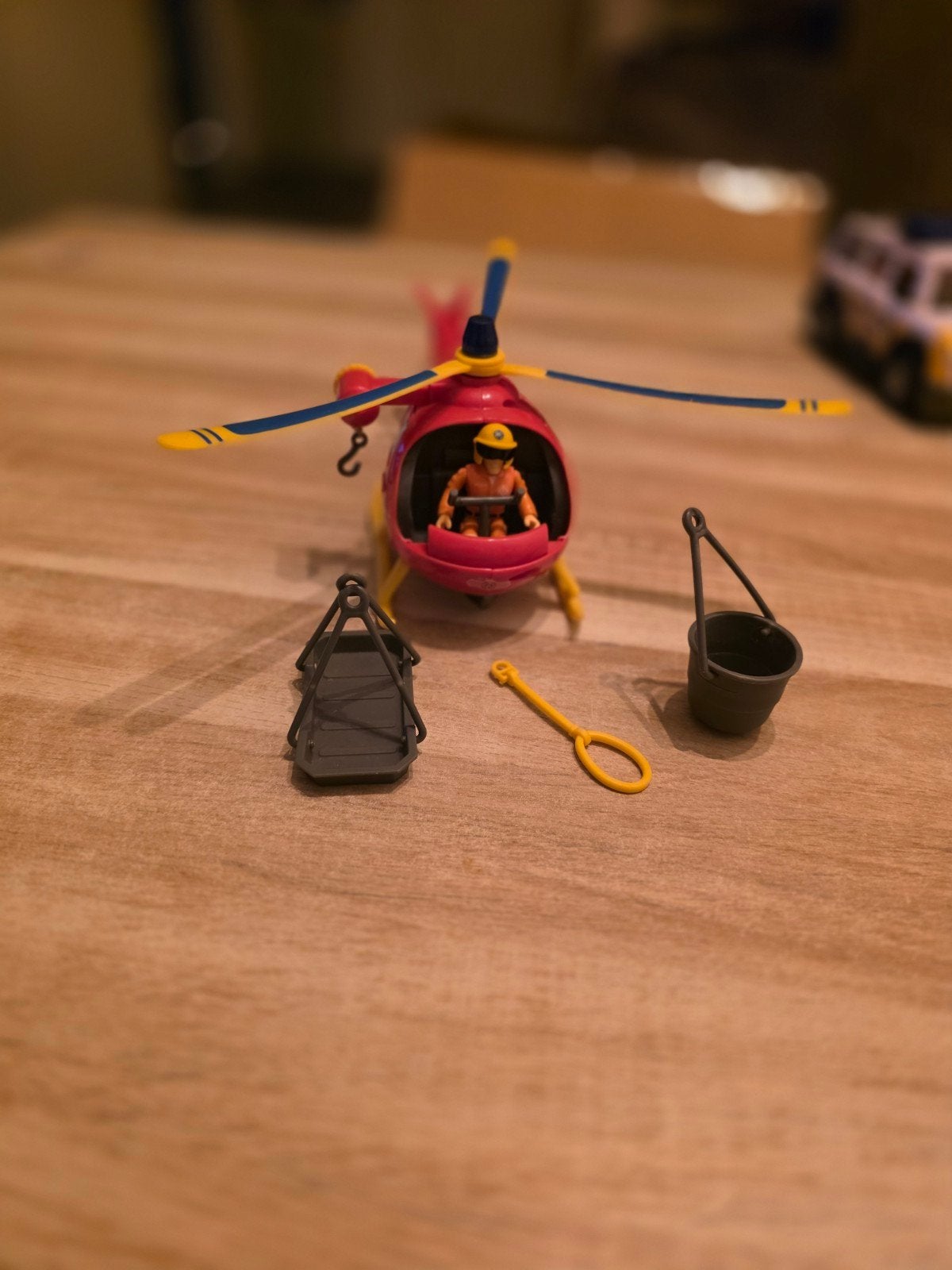 Brandweerman Sam Helikopter met accessoires, Ophalen of Verzenden, Gebruikt