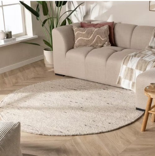feline 100%wol wit/gemeleerd 160doorsnee W7, Ophalen of Verzenden, Nieuw, Wit, Tapijt