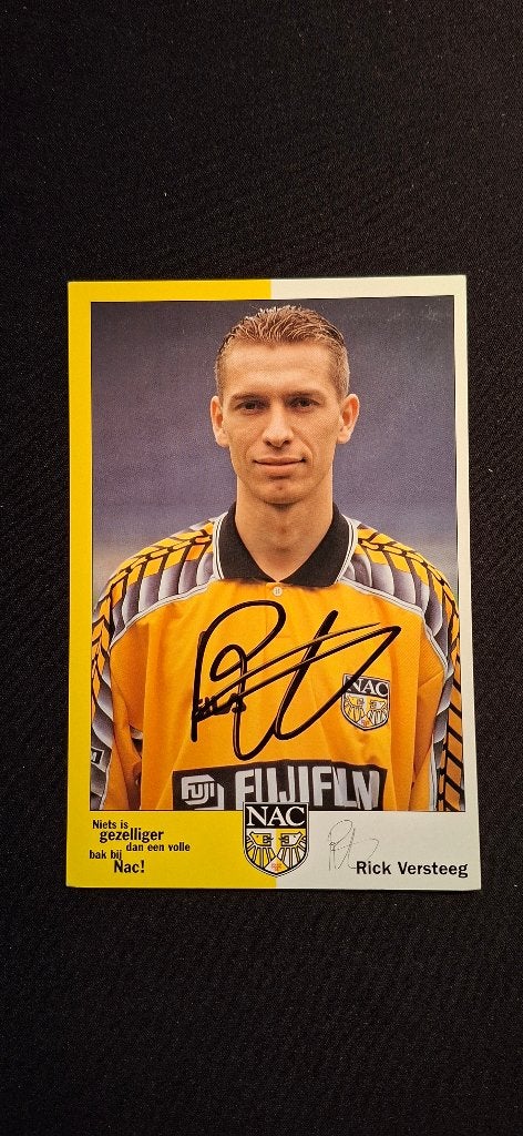 Spelerskaart met handtekening; Rick Versteeg # NAC Breda, Ophalen of Verzenden, Nieuw, NAC Breda, Spelerskaart