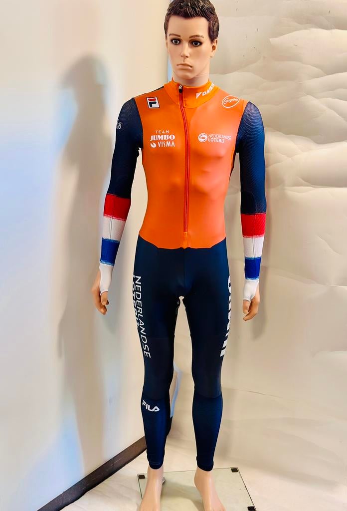Schaatskleding schaatspak snelpak speedsuit maat L rubber, Sport en Fitness, Schaatsen, Ophalen of Verzenden, Zo goed als nieuw