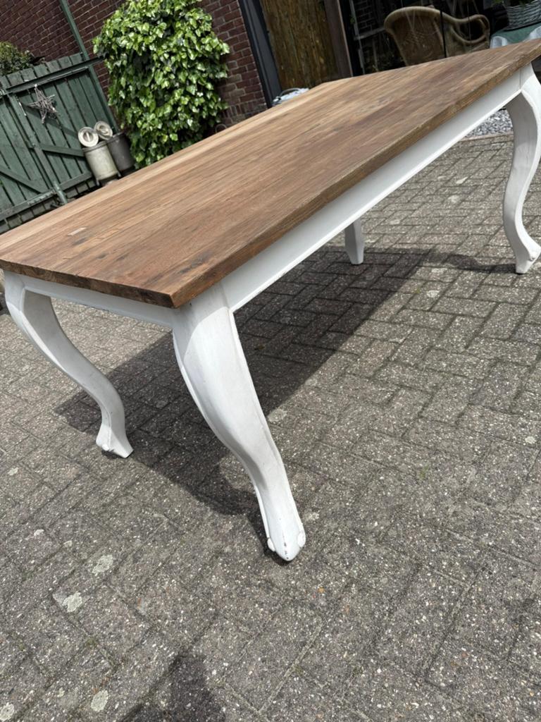 Eettafel teakhout, Ophalen, Gebruikt, Eikenhout, 50 tot 100 cm