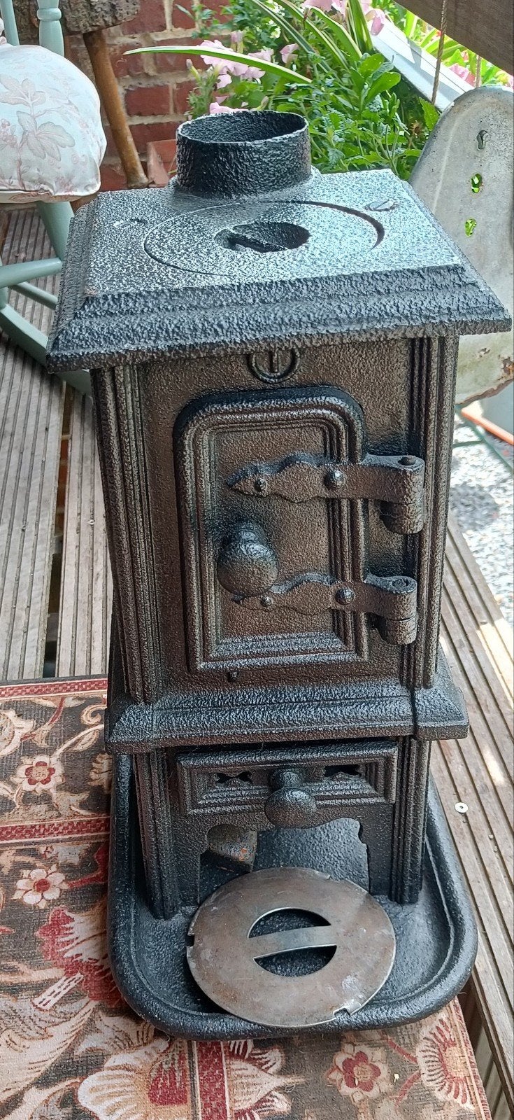 Klein antiek houtkacheltje voor boot/tiny house - 50cm, Ophalen