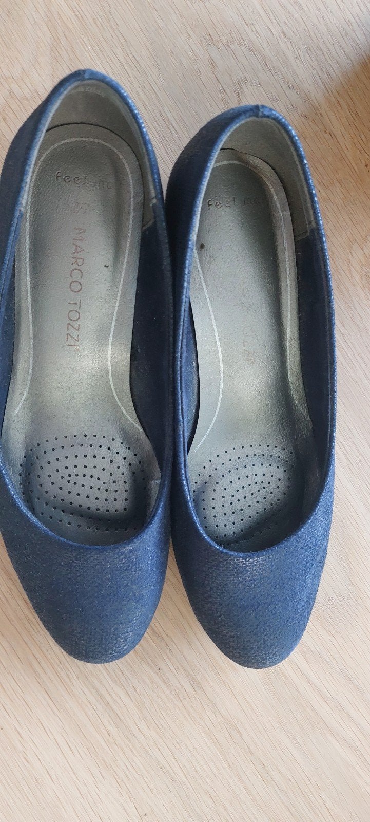2 paar Marco Tozzi Pumps - Zwart & Blauw maat 37 - Maat 37, Ophalen of Verzenden, Zo goed als nieuw, Blauw