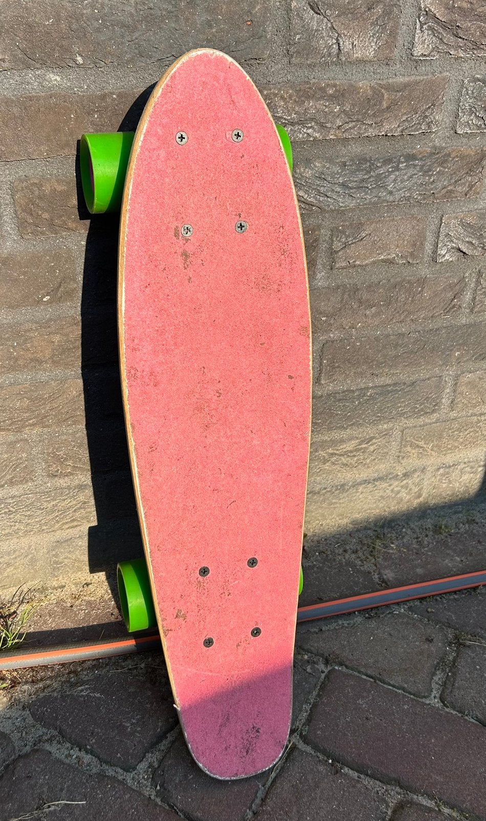 Nijdam Skateboard 22.5" hout, roze voor kinderen, Ophalen of Verzenden, Zo goed als nieuw, Skateboard
