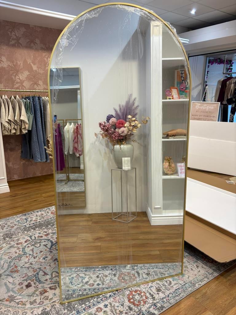 Moon Loft Mirror 200cmx100cm Goud - NIEUW!!, Ophalen, Nieuw, 75 tot 100 cm, 150 tot 200 cm