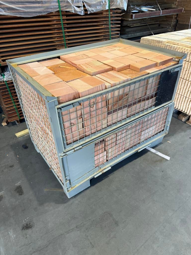 Douglas haardhout in kist - 800x800x1200 mm, Tuin en Terras, Minder dan 3 m³, Ophalen, Overige houtsoorten, Blokken