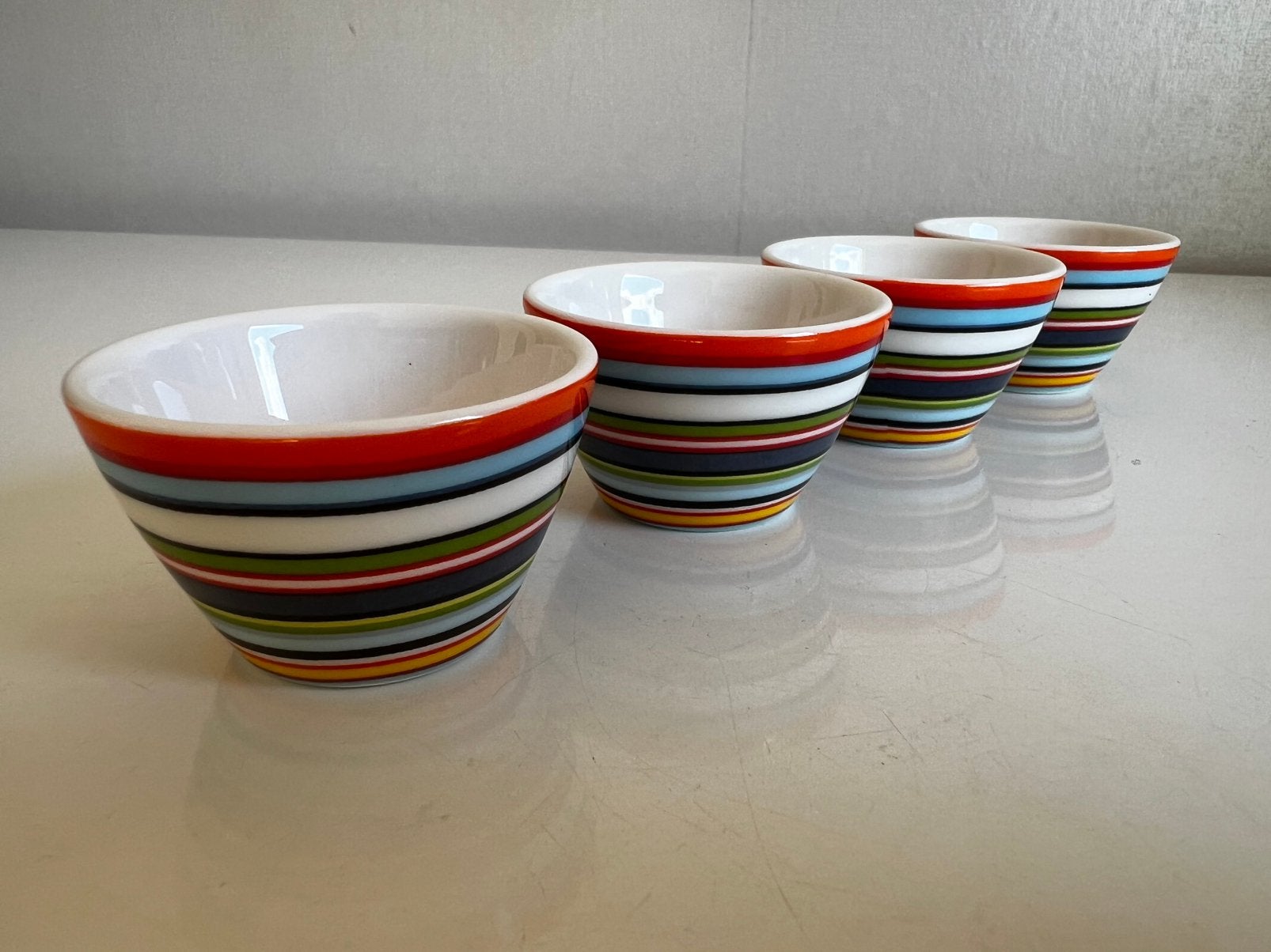 Set 4 Rörstrand Origo Eierdopjes Oranje Alfredo Häberli, Overige typen, Ophalen of Verzenden, Zo goed als nieuw, Overige stijlen