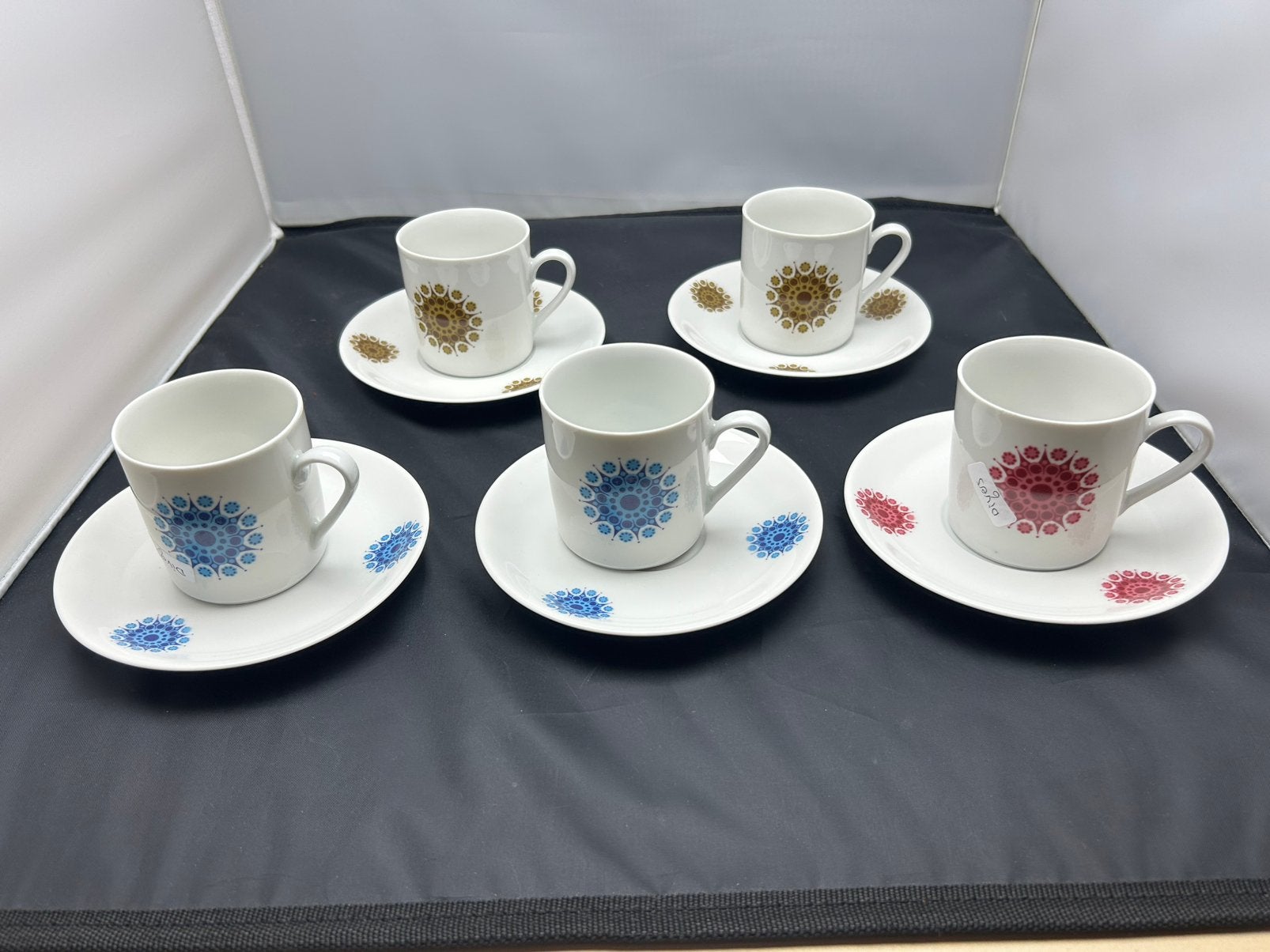 Vintage Mitterteich Bavaria retro kopjes en schoteltjes, Ophalen