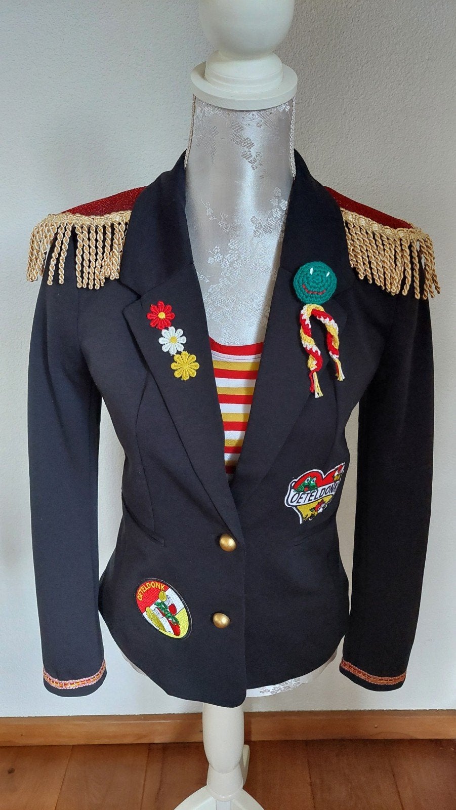 Oeteldonk dames jasje maat S/36, Carnaval, Vera moda, Ophalen of Verzenden, Zo goed als nieuw