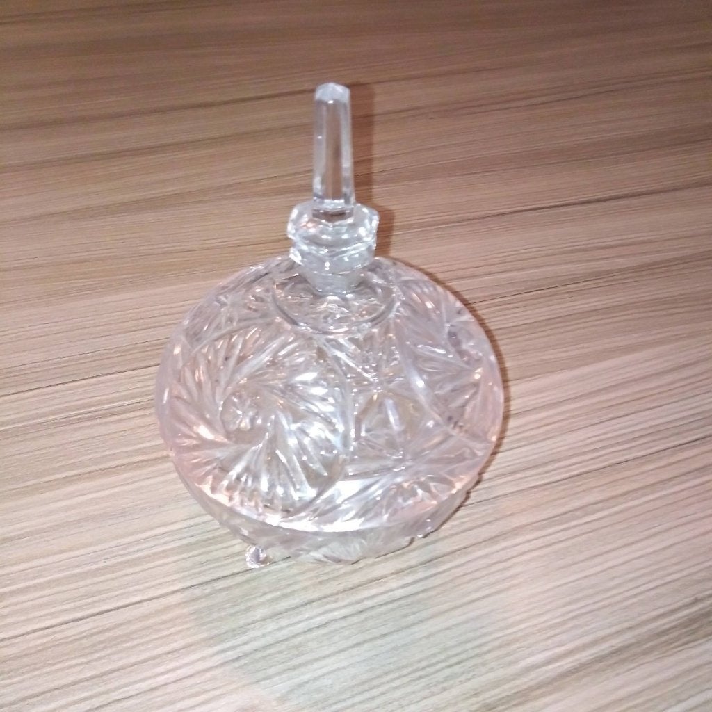 Vintage geslepen kristallen bonbonnière, Ophalen